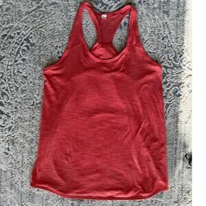 Lululemon Heathered Red Orange Essential Loose Fit Racerback Tank Sz 4